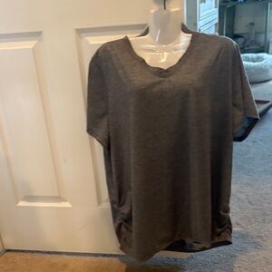 Danskin Charcoal V-Neck T-Shirt